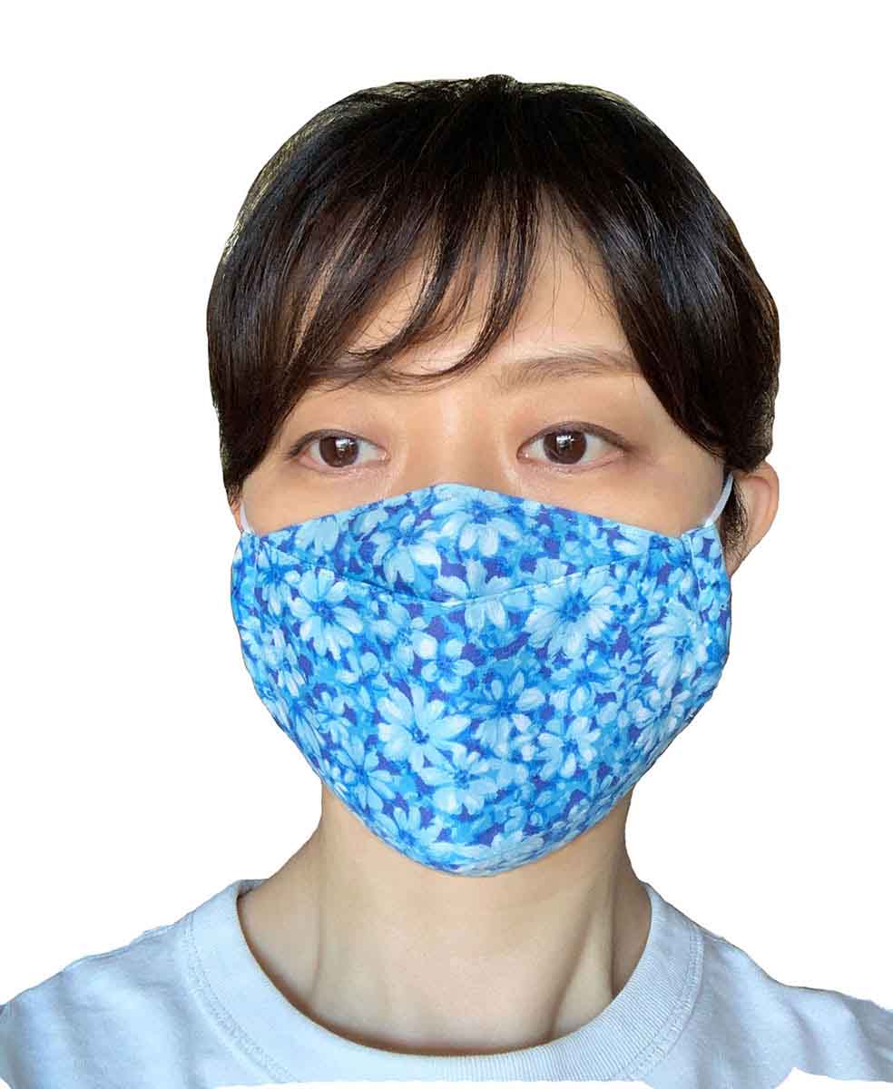 日本製マスク4枚セット ブルー系カラーの画像4枚目
