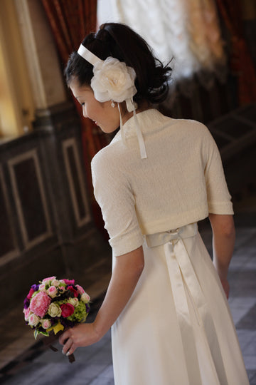 ストレッチタイプのショール風ボレロの画像2枚目