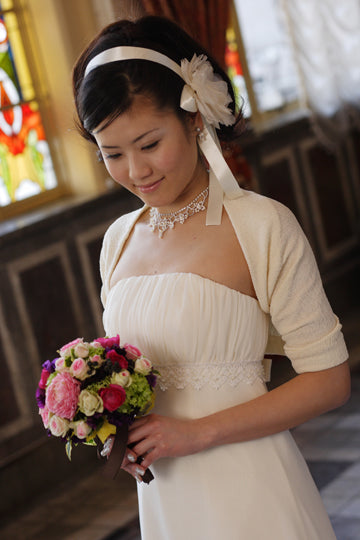 ストレッチタイプのショール風ボレロの画像3枚目