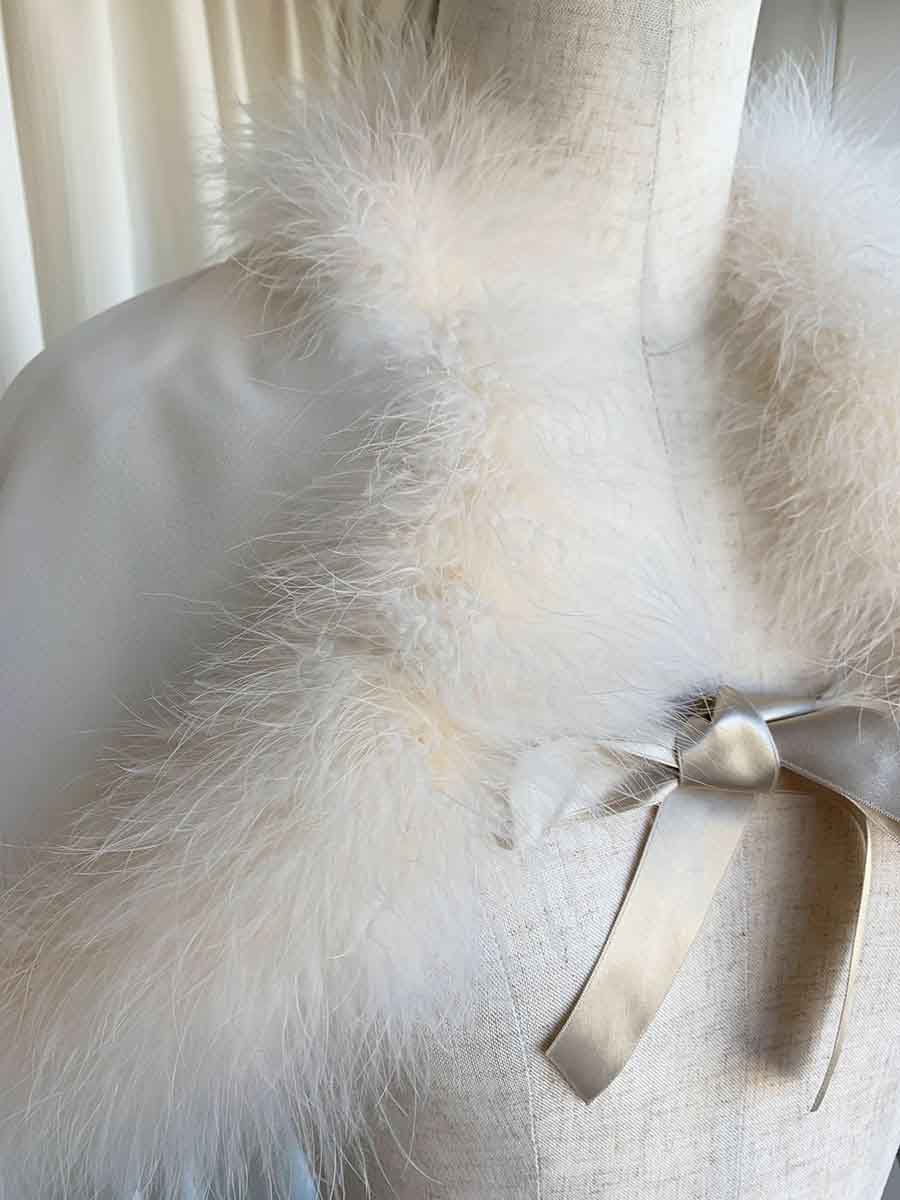 ベルベット&マラボーケープ アイボリーの画像6枚目