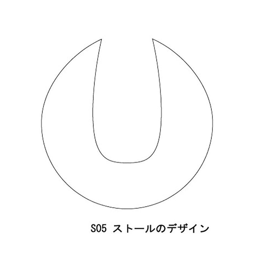 シフォンジョーゼットのU字型ストール の画像3枚目