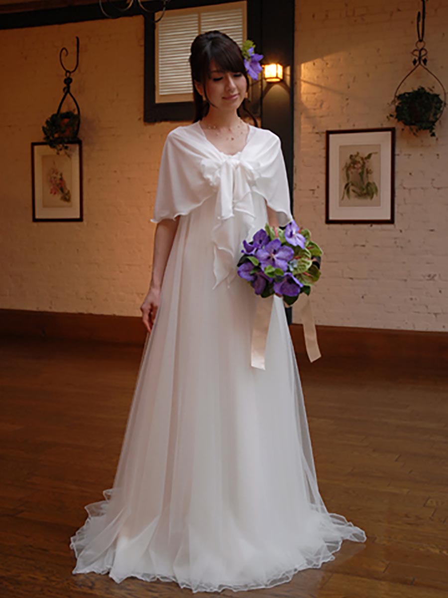 シフォンジョーゼットのU字型ストール の画像5枚目