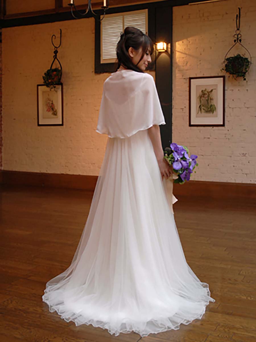 シフォンジョーゼットのU字型ストール の画像6枚目