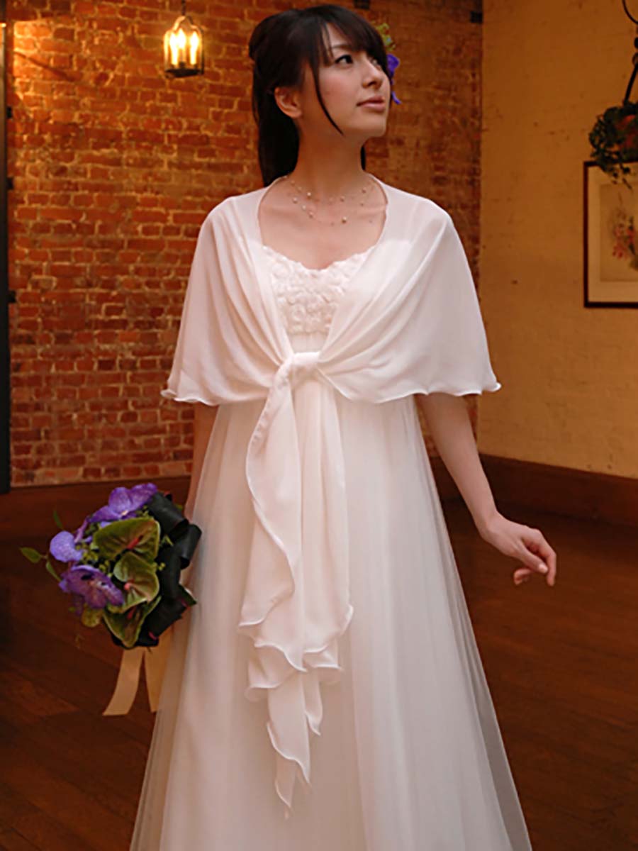 シフォンジョーゼットのU字型ストール の画像7枚目