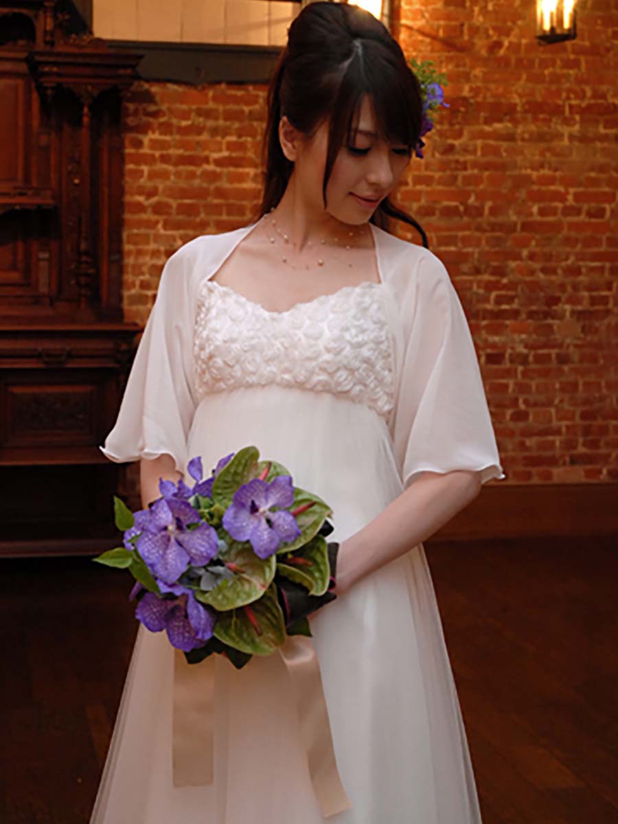 シフォンジョーゼットのU字型ストール の画像8枚目