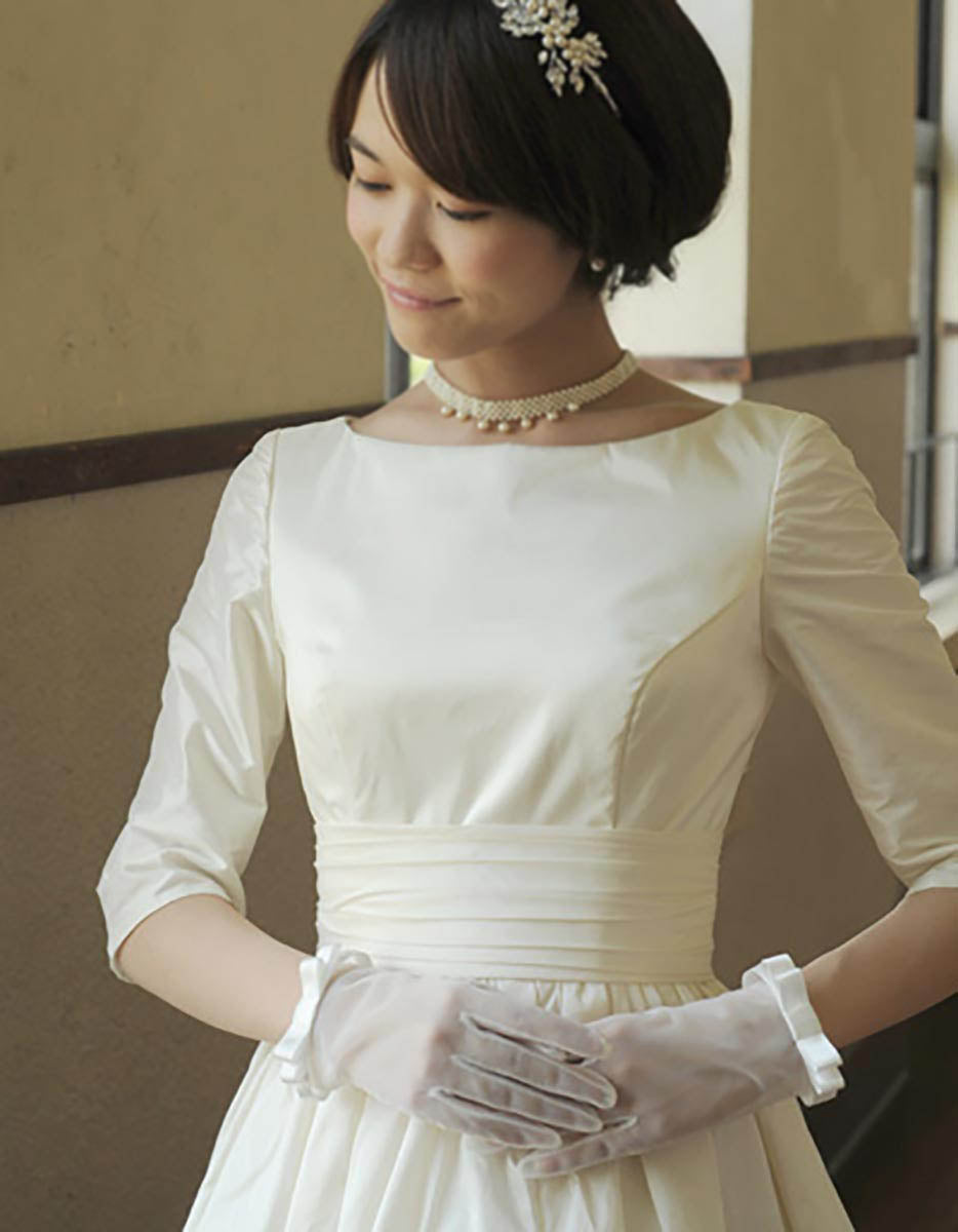 手元を彩るリボンウェディンググローブ 2色あり!の画像18枚目