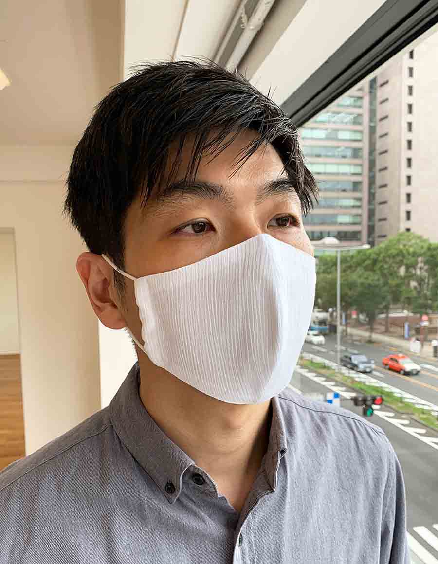 マスク 立体デザイン 表裏とも高島ちぢみの画像7枚目