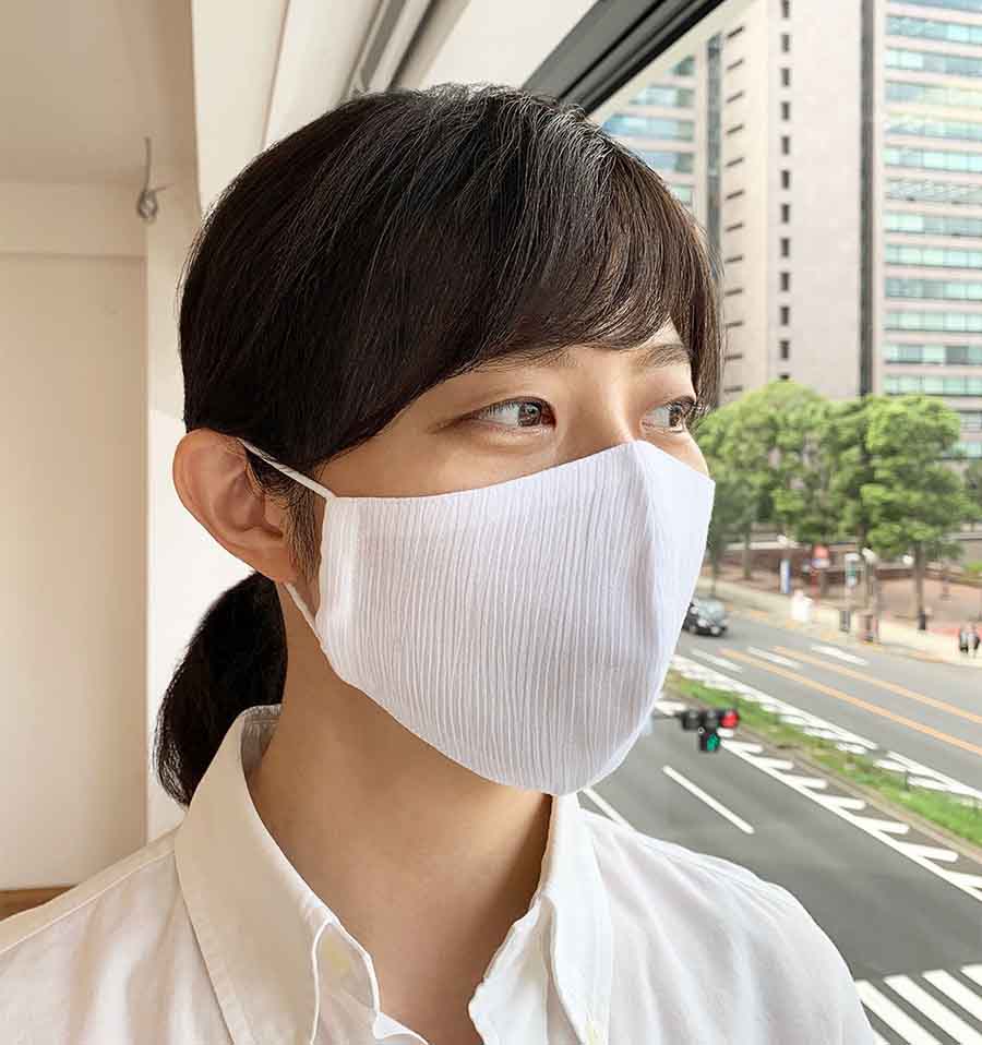 マスク 立体デザイン 表裏とも高島ちぢみの画像9枚目