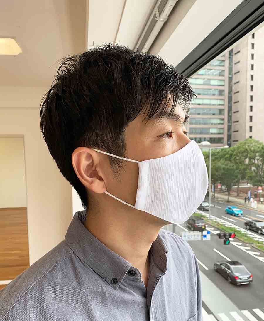 マスク 立体デザイン 表裏とも高島ちぢみの画像10枚目