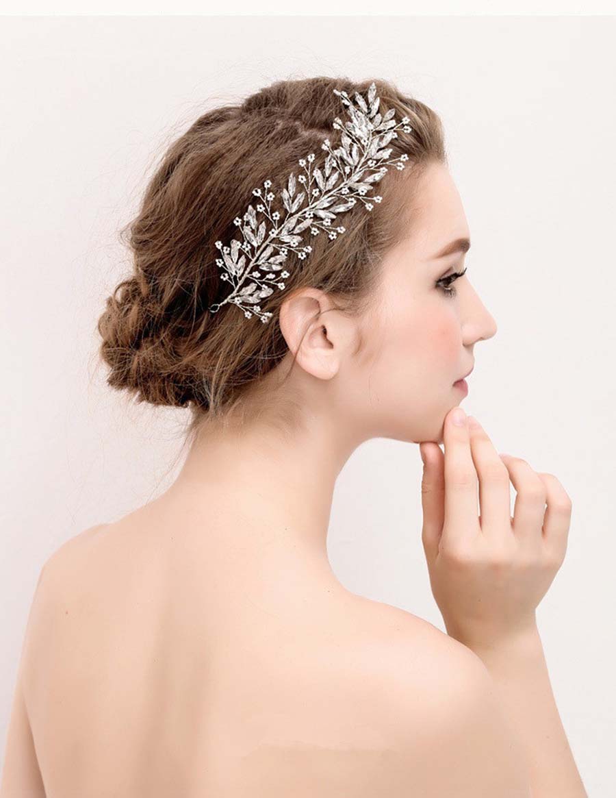 花髪飾り結婚式 ウェディング ヘアアクセサリー ピン留めの画像2枚目