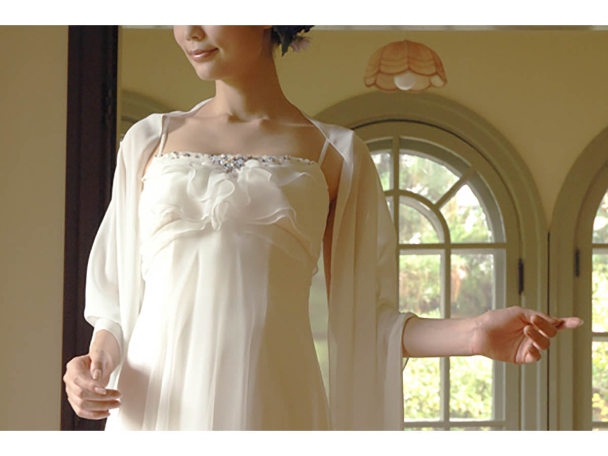 シフォンジョーゼットのソフトドレープショール の画像3枚目