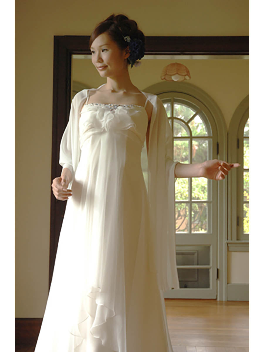 シフォンジョーゼットのソフトドレープショール の画像5枚目