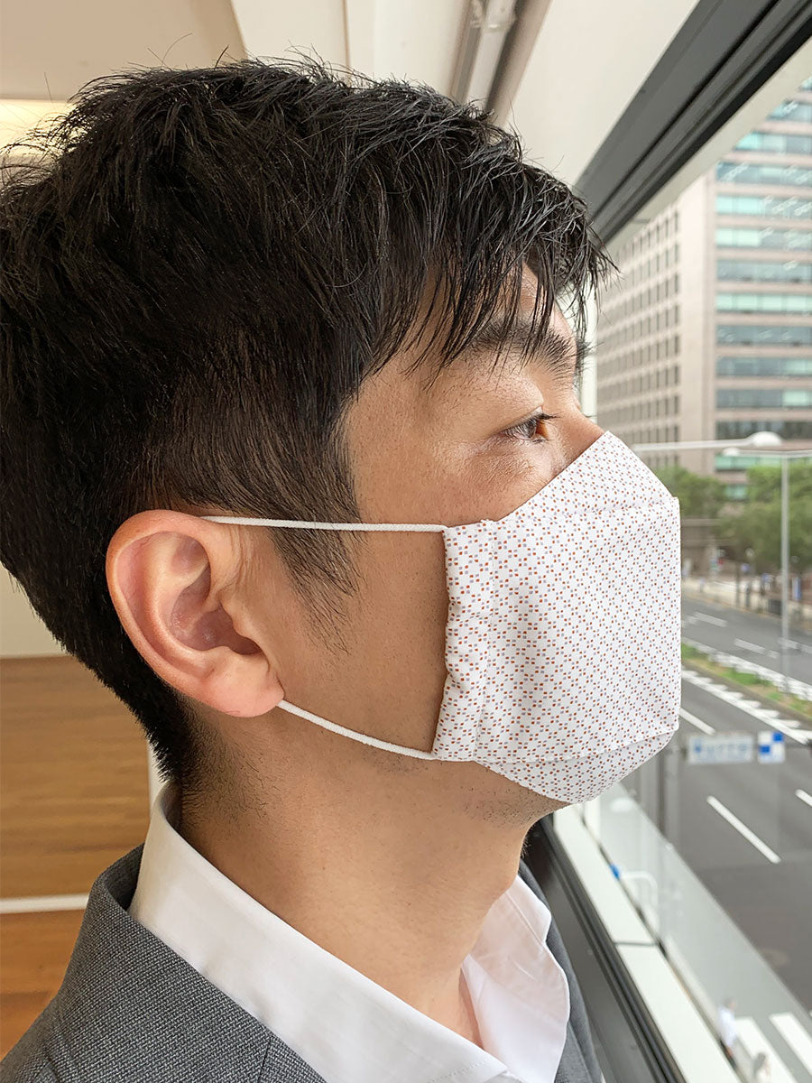 日本製布マスク 10枚セット 幾何学柄コットン100%×高島ちぢみの画像10枚目
