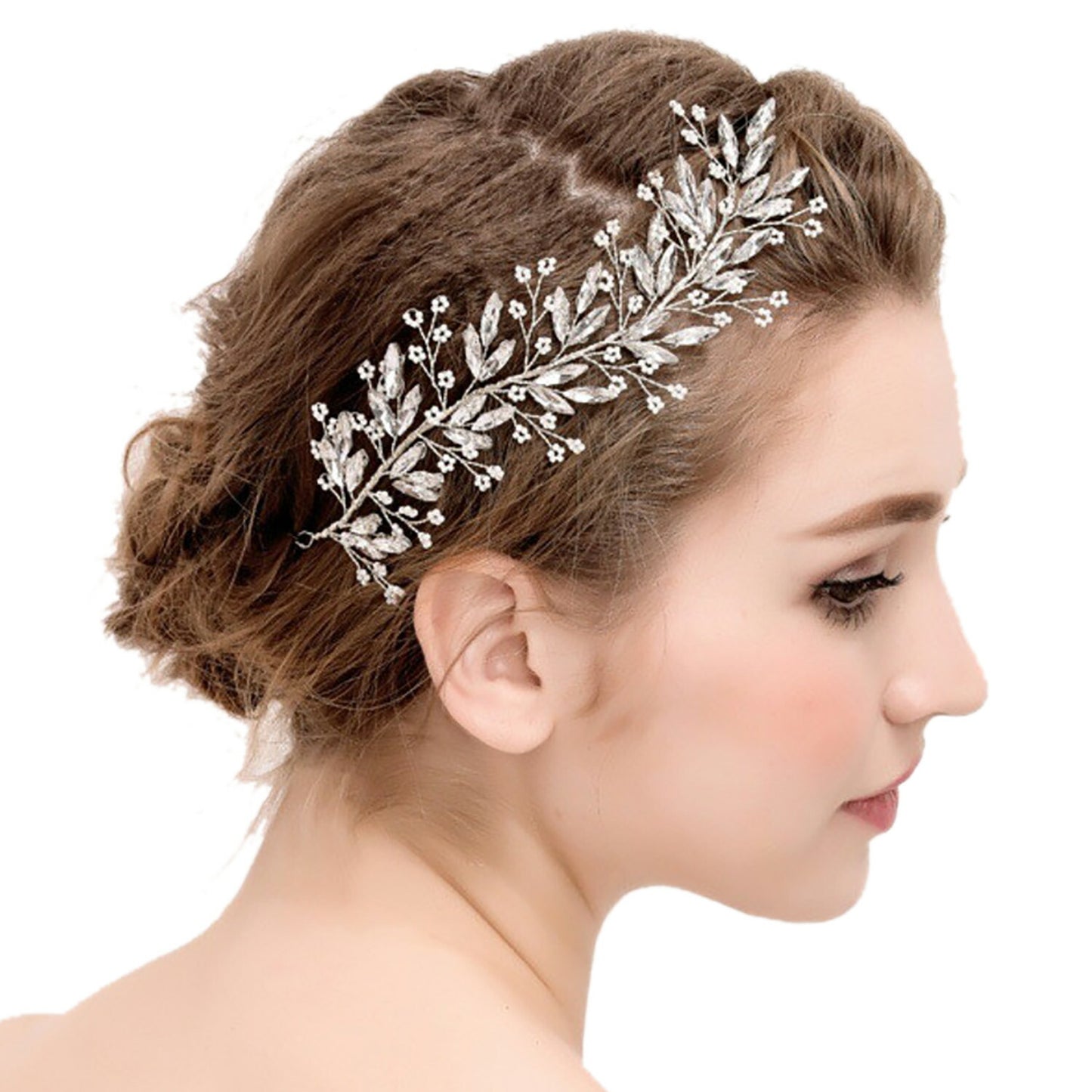花髪飾り結婚式 ウェディング ヘアアクセサリー ピン留めの画像1枚目