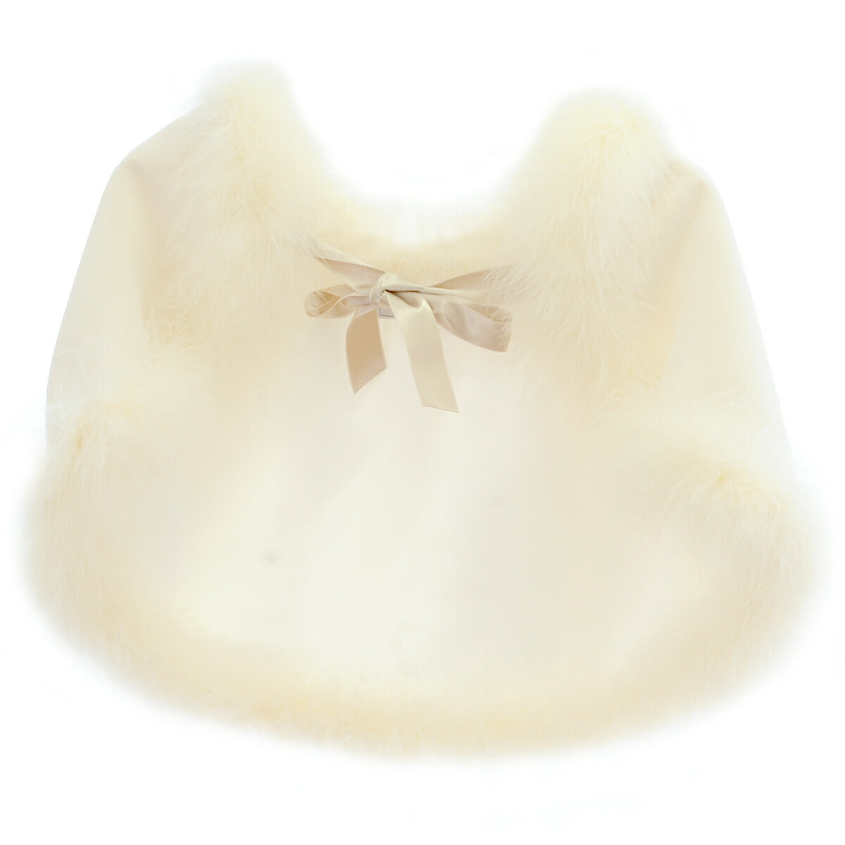 ベルベット&マラボーケープ アイボリーの画像1枚目