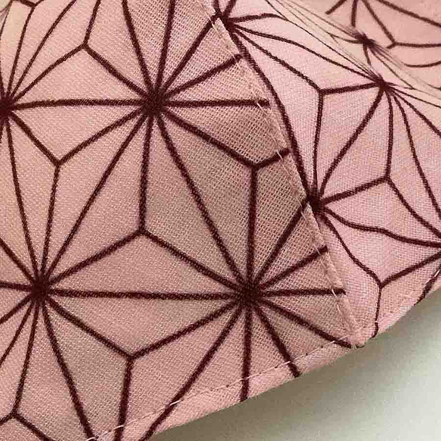 立体マスク 麻の葉模様 ワインレッドカラーの画像11枚目