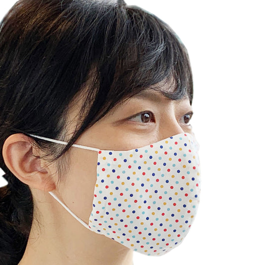 マスク　立体　カラフルドットの画像1枚目